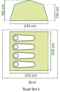 Coleman Instant Tourer 4 Tent, 4 Person Tent 2000009566
