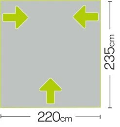 Quest Falcon 220 Poled Porch Awning A3500 2022 -CampGear Universe a3500 7 midsize