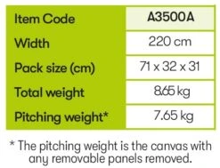 Quest Falcon Inflatable Air 220 Porch Awning A3500A 21 Quest Falcon Inflatable Air 220 Porch Awning A3500A -CampGear Universe a3500a 10 midsize