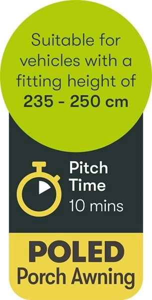 Quest Falcon 260 Poled Porch Awning A3501GY 6 Quest Falcon 260 Poled Porch Awning A3501GY - Image 6