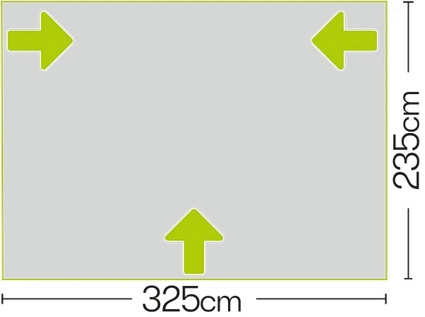 Quest Falcon 325 Poled Porch Awning A3502GY 5 Quest Falcon 325 Poled Porch Awning A3502GY - Image 5