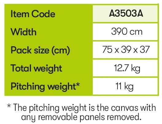 Quest Falcon Inflatable Air 390 Porch Awning A3503A 7 Quest Falcon Inflatable Air 390 Porch Awning A3503A - Image 7