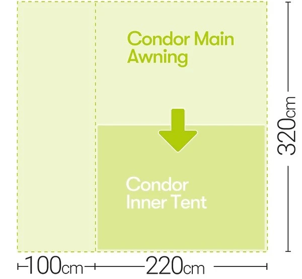 Quest Condor Air 320 Inner Tent FITS Condor A3518IT 2 Quest Condor Air 320 Inner Tent FITS Condor A3518IT - Image 2