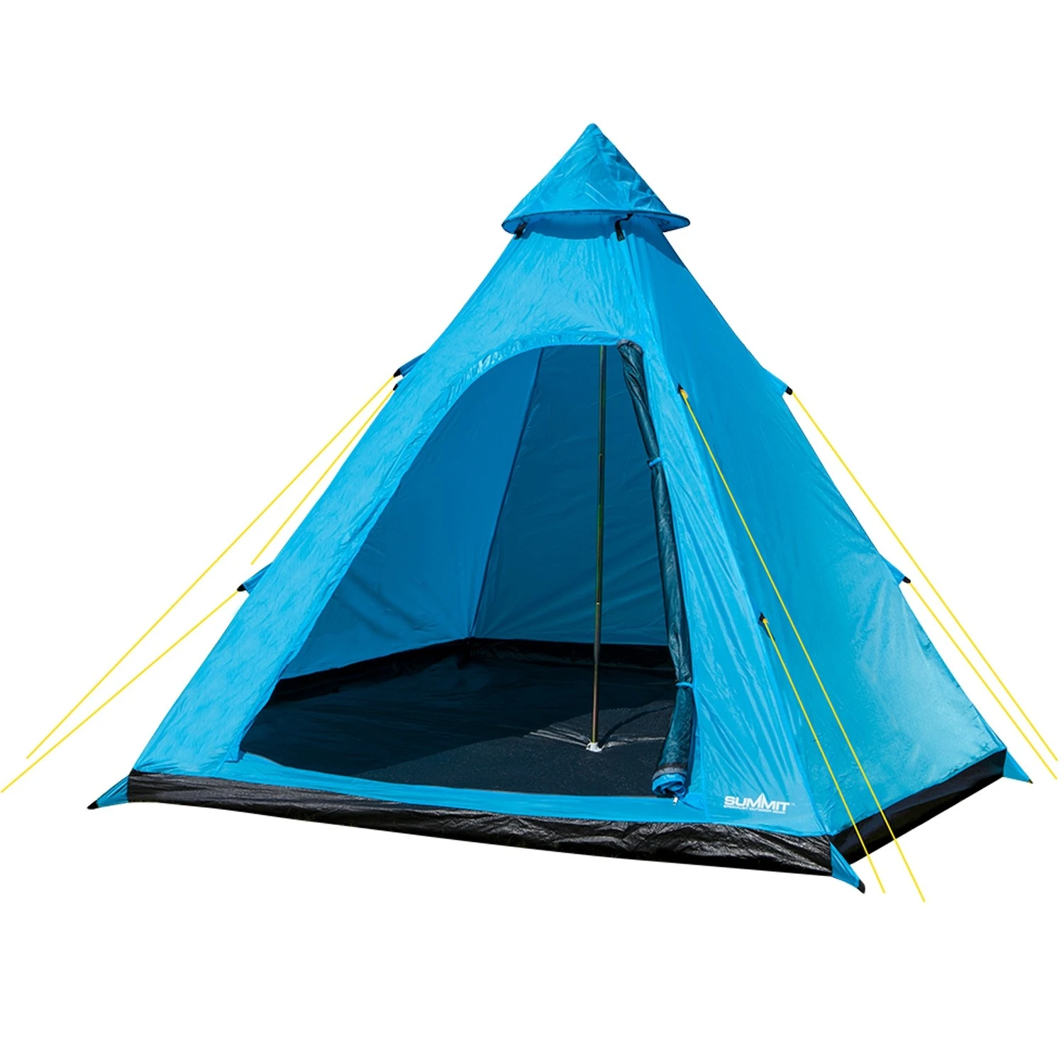 Summit Camping Festival 4 Person Hydrahalt Tipi Tent - BLUE 571046B 1 Summit Camping Festival 4 Person Hydrahalt Tipi Tent - BLUE 571046B
