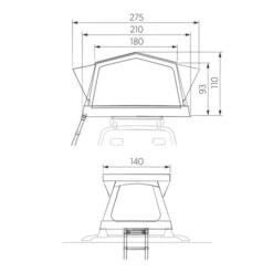 Dometic TRT 140 AIR Inflatable Rooftop Tent 9120002118 -CampGear Universe dometic trt140 air 9120002118 94283 11 1