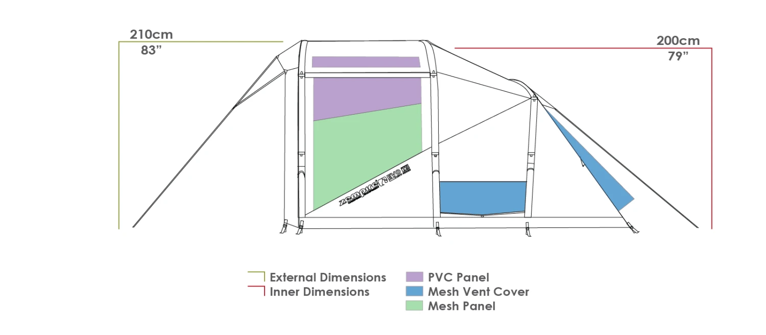 Zempire Evo TS 4 Person Inflatable Tent 2023 ZE-0207004-003 6 Zempire Evo TS 4 Person Inflatable Tent 2023 ZE-0207004-003 - Image 6