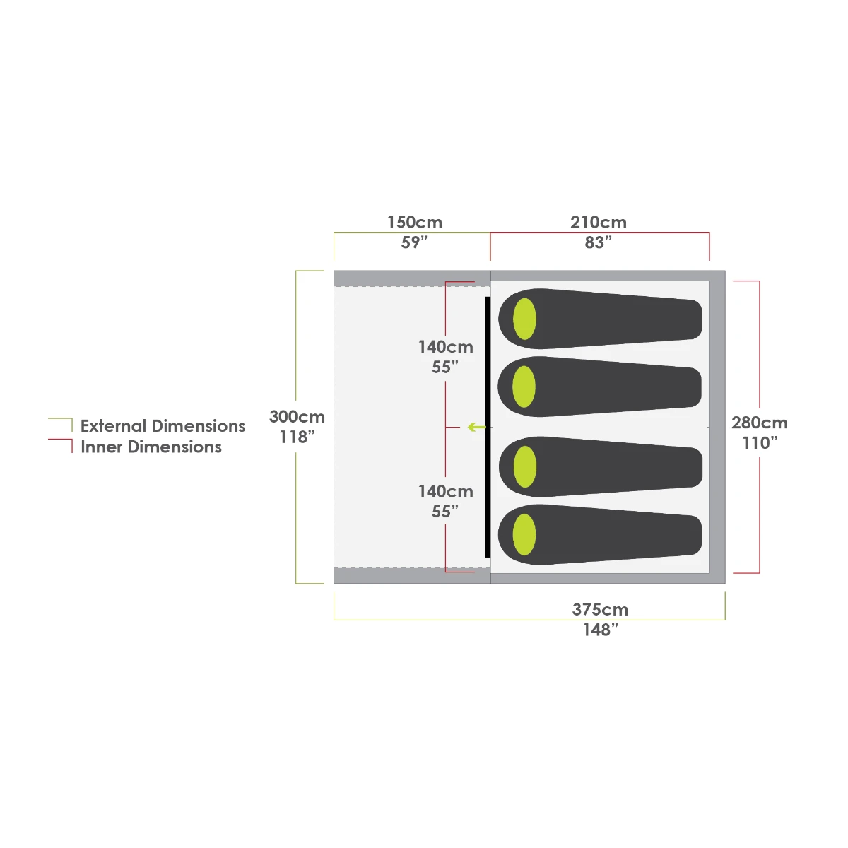 Zempire Evo TS 4 Person Inflatable Tent 2023 ZE-0207004-003 8 Zempire Evo TS 4 Person Inflatable Tent 2023 ZE-0207004-003 - Image 8