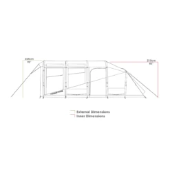 INDOOR SHOW MODEL Zempire Evo TXL V2 6 Person Inflatable Tent 2022 ZE-0197001-002 -CampGear Universe evo txl v2 0197001 002 web simplified profiles ss22 1 1