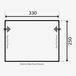 Kampa Dometic Rally AIR Pro 330 XXL Inflatable Static Awning CE7208 9120000096 -CampGear Universe kampa dometic rally air pro 330 xxl 9120000096 73837