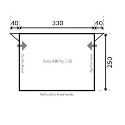 Dometic (Kampa) Rally 330 Pearl Grey AW0003 9120000038 2022 -CampGear Universe kampadometicrallyairpro 330fp compressor 1