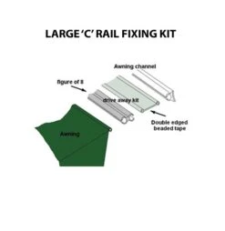 Large 'C' Rail Fixing Kit (Kampa Travel Pod Trip AIR)