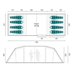 Royal Leisure Buckland 8 Berth Poled Tent W521 Complete With Footprint Groundsheet 5 Royal Leisure Buckland 8 Berth Poled Tent W521 Complete With Footprint Groundsheet -CampGear Universe royalbuckland8fp 1 1
