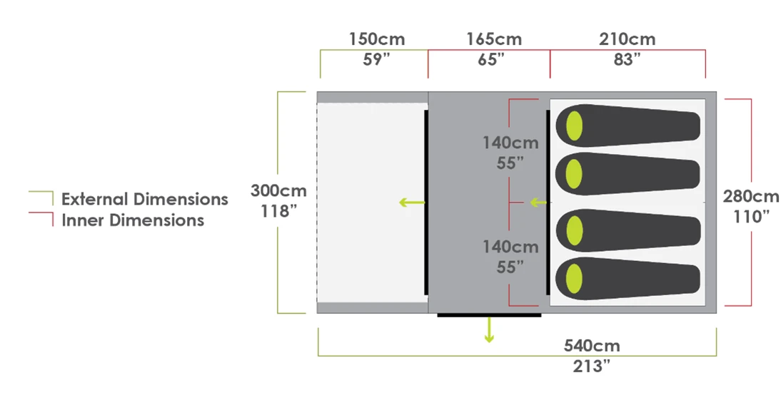 Zempire Evo TM V2 4 Person Inflatable Tent 2023 ZE-0197003-003 4 Zempire Evo TM V2 4 Person Inflatable Tent 2023 ZE-0197003-003 - Image 4