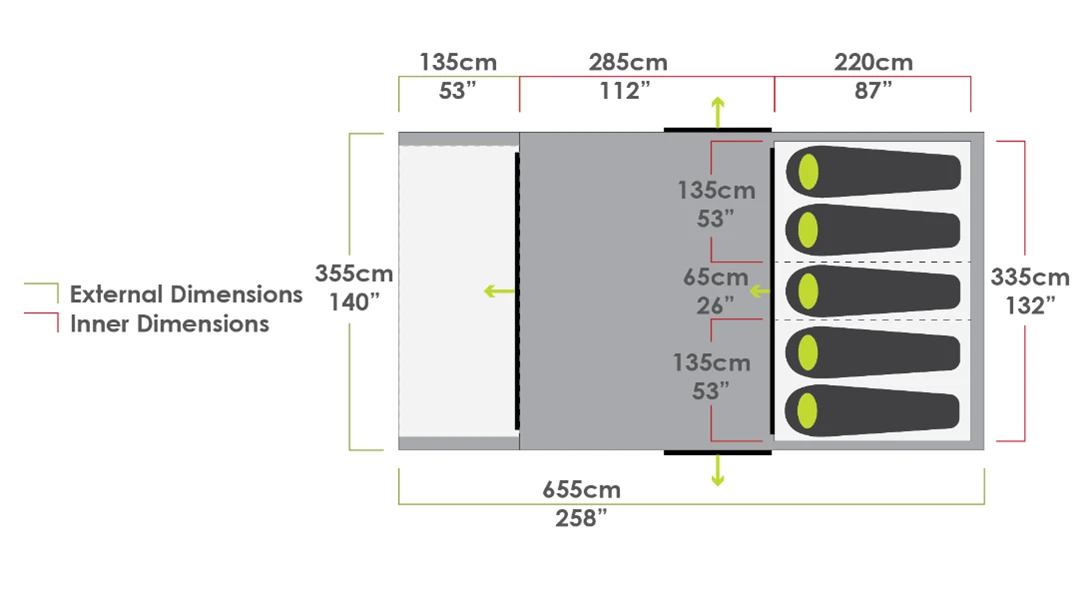INDOOR SHOW MODEL Zempire Evo TL V2 5 Person Inflatable Tent 2023 ZE-0197002-003 5 INDOOR SHOW MODEL Zempire Evo TL V2 5 Person Inflatable Tent 2023 ZE-0197002-003 - Image 5