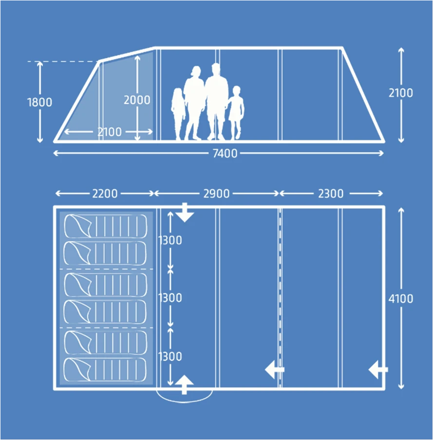Kampa Croyde 6 AIR 9120001252 2 Kampa Croyde 6 AIR 9120001252 - Image 2