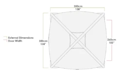 Zempire Aerobase 3 Inflatable Shelter Gazebo 350x350cm ZE-0160350-001 INC 1 WALL -CampGear Universe s l1600 4 15