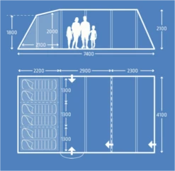 Kampa Croyde 6 AIR POLYCOTTON Package With Carpet And Groundsheet -CampGear Universe s l500 1 41 1 2 2