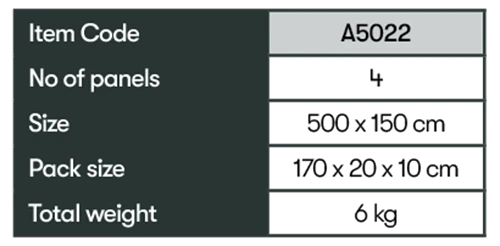 Quest Signature Windblocker Wooden Poled 100% Cotton 500 X 150cm Windbreak A5022 3 Quest Signature Windblocker Wooden Poled 100% Cotton 500 X 150cm Windbreak A5022 - Image 3