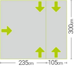 Quest Falcon Inflatable Air 300 Drive Away Awning (low) A3507A -CampGear Universe s l500 2 18
