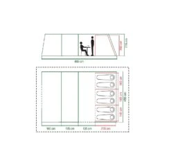 Coleman Weathermaster 6XL AIR TENT PACKAGE 2000035188 2023 -CampGear Universe weathermaster 6xl floor plan 1 1
