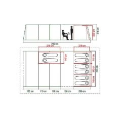 Coleman Weathermaster 8XL Premium Air Tent Blackout INFLATABLE 2000035190 2023 -CampGear Universe weathermaster 8xl floor plan 2